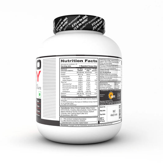 turbo whey - isolate, concentrate, and creatine 1.8 kg Whey Protein Isolate, Whey Protein Concentrate and Creatine
