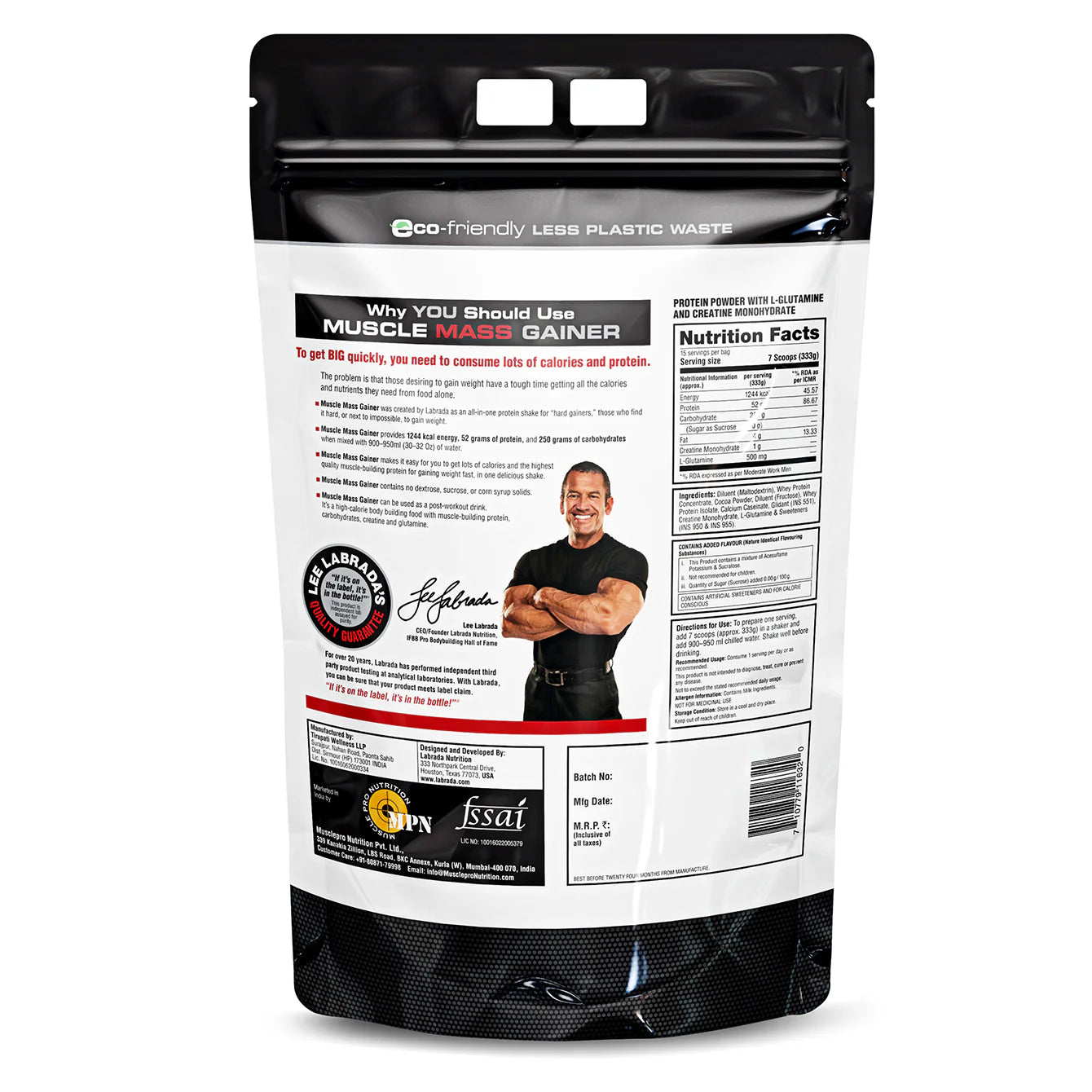 Labrada Muscle Mass Gainer – High-Calorie Weight Gainer for Fast & Clean Muscle Growth