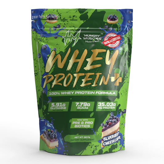 Hungry Muscles | Whey Protein+ Protein Powder | 35.03g Protein, 7.79g Bcaa's, 5.91g Glutamine  ;