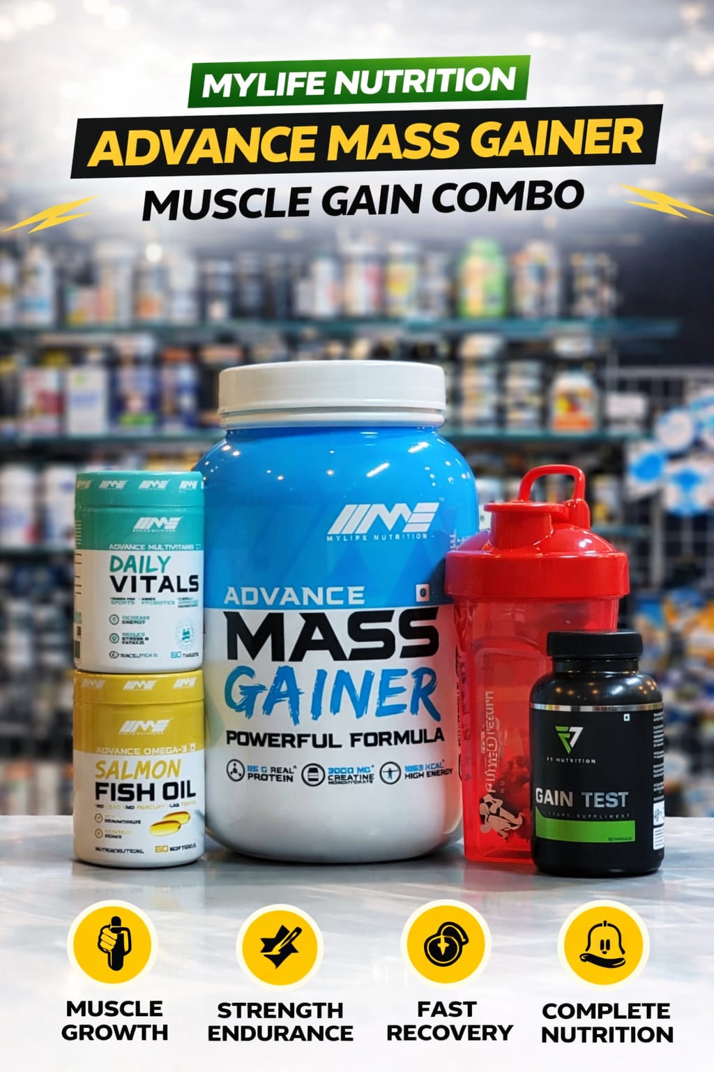 MYLIFE NUTRITION Intermediate-Weight Gain Combo Pro