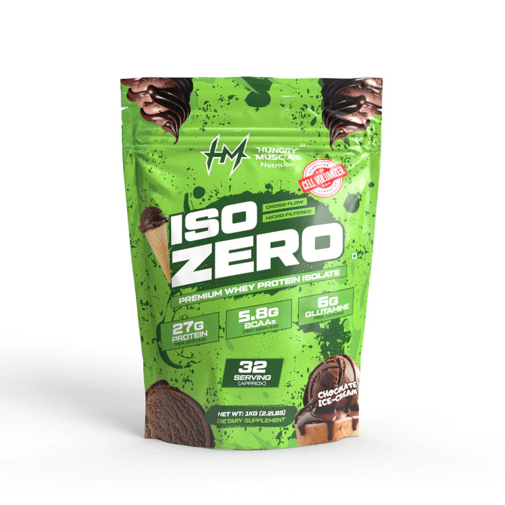 Hungry Muscles ISO ZERO Whey Protein Isolate – 27g Protein, Per Scoop | Zero Added Sugar  |