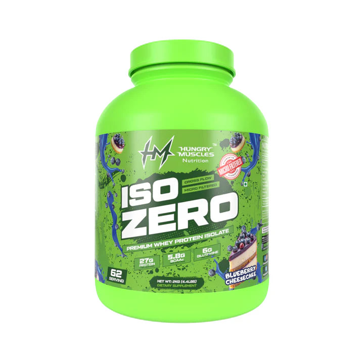 Hungry Muscles ISO ZERO Whey Protein Isolate – 27g Protein, Per Scoop | Zero Added Sugar  |