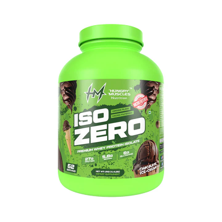 Hungry Muscles ISO ZERO Whey Protein Isolate – 27g Protein, Per Scoop | Zero Added Sugar  |