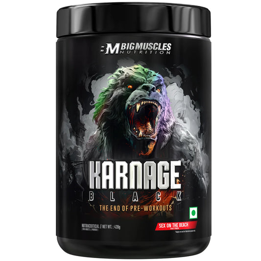 Big Muscle Priworkout karnage Black 300 GM