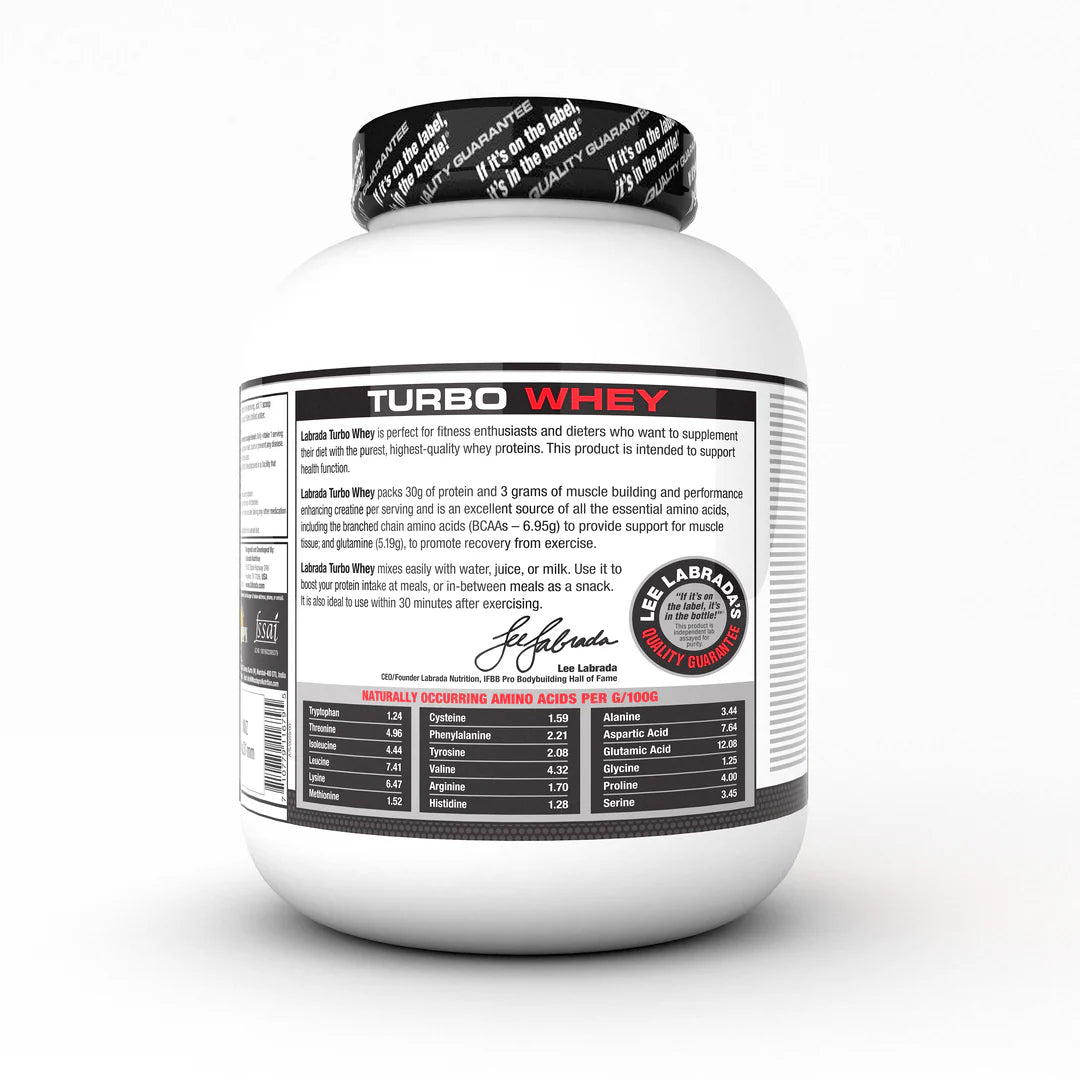 turbo whey - isolate, concentrate, and creatine 1.8 kg Whey Protein Isolate, Whey Protein Concentrate and Creatine