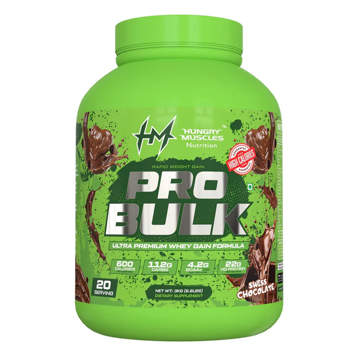 Hungry Muscles | Pro Bulk - Weight Gainer, Healthy Body Gains|Reduces Muscle Breakdown|Increases Energy & Endurance
