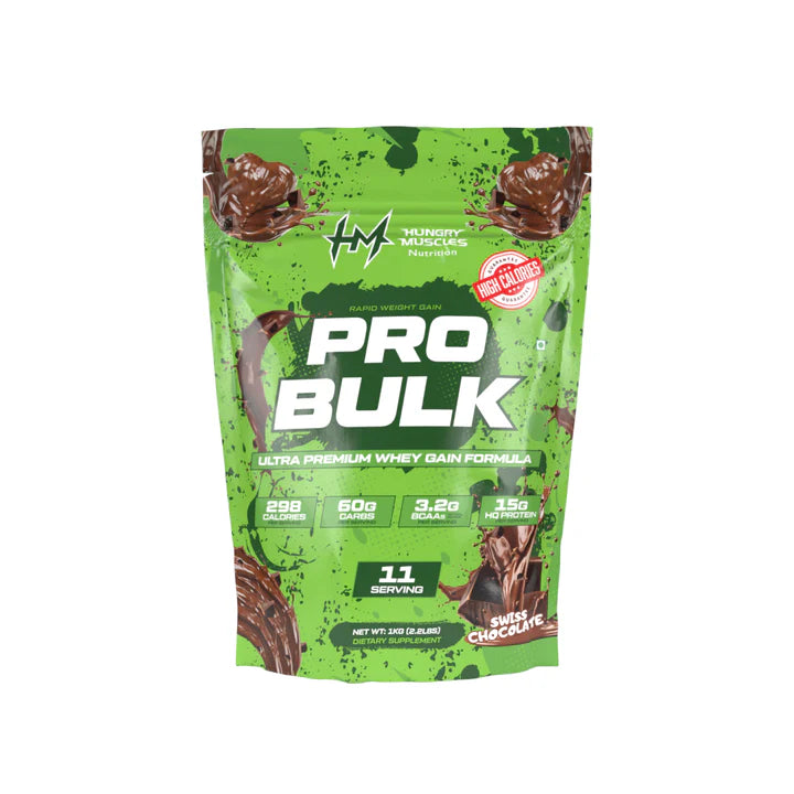 Hungry Muscles | Pro Bulk - Weight Gainer, Healthy Body Gains|Reduces Muscle Breakdown|Increases Energy & Endurance