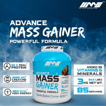Buy Mylife Nutrition Mass Gainer 3 Kg & Get F7 Multivitamine + Shaker free