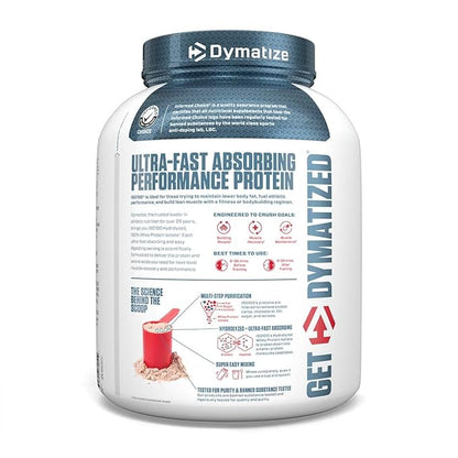 Dymatize Nutrition ISO100 Hydrolyzed Whey Protein Isolate | Fast-Digesting | Muscle Recovery Formula with Amino Acids | Low Sugar & Fat | 5 lbs