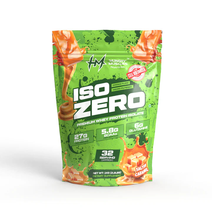 Hungry Muscles ISO ZERO Whey Protein Isolate – 27g Protein, Per Scoop | Zero Added Sugar  |
