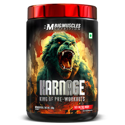 BigMuscle Priworkout Karnage Red 300 Gm