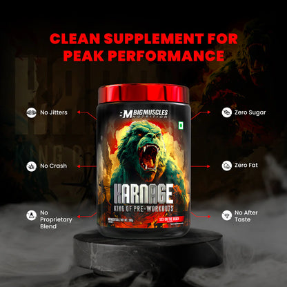 BigMuscle Priworkout Karnage Red 300 Gm