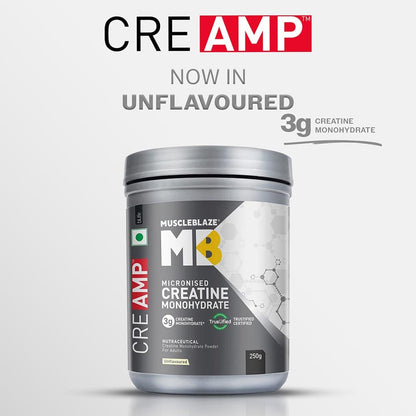 MuscleBlaze Creatine Monohydrate CreAMP, 250 g (0.55 lb)