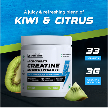 Wellcore - Pure Micronised Creatine Monohydrate Rapid Absorption | Enhanced Muscle Strength & Power | Fast Recovery | Increased Muscle Mass