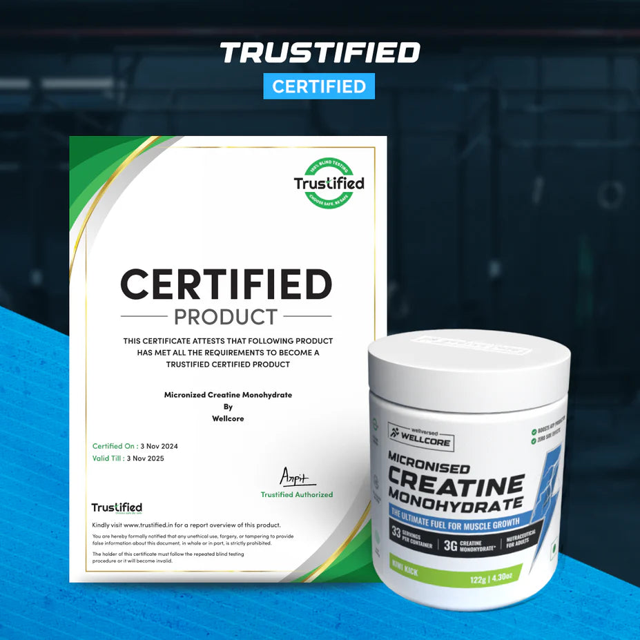 Wellcore - Pure Micronised Creatine Monohydrate Rapid Absorption | Enhanced Muscle Strength & Power | Fast Recovery | Increased Muscle Mass