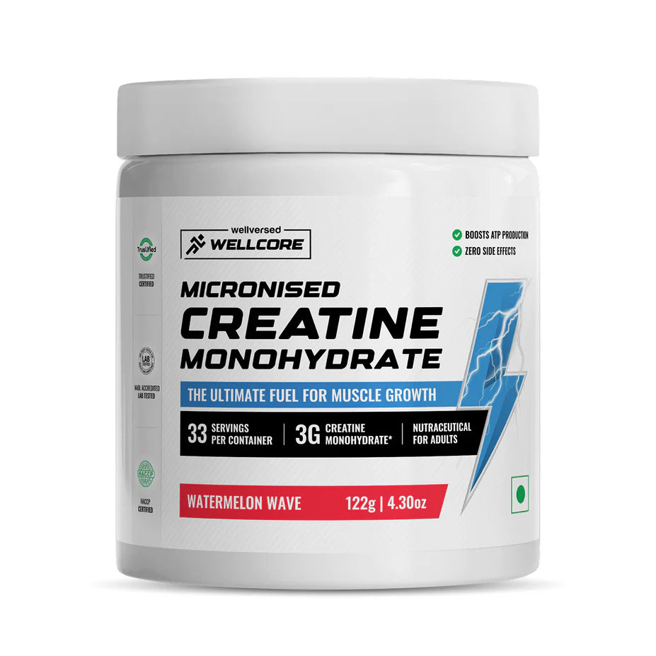 Wellcore - Pure Micronised Creatine Monohydrate Rapid Absorption | Enhanced Muscle Strength & Power | Fast Recovery | Increased Muscle Mass