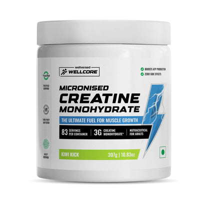 Wellcore - Pure Micronised Creatine Monohydrate Rapid Absorption | Enhanced Muscle Strength & Power | Fast Recovery | Increased Muscle Mass